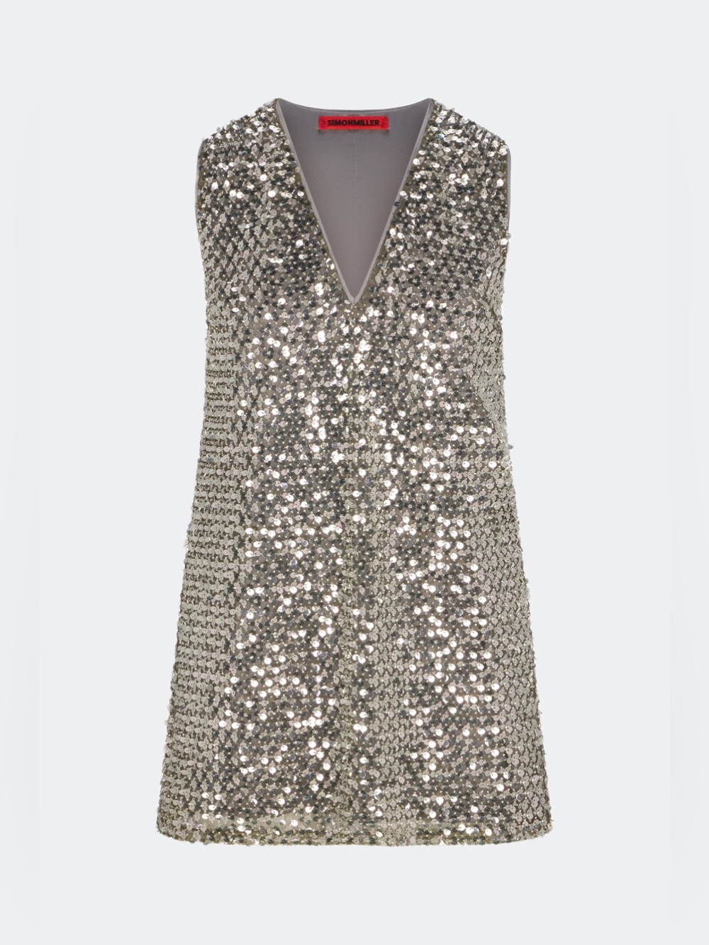 Simon Miller Fountain Sequin Dress Silver